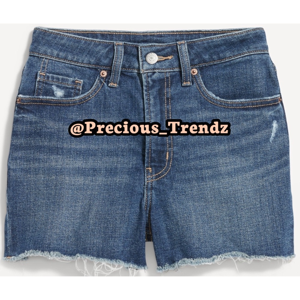 9️⃣2️⃣ Old Navy High Waisted OG Straight Cut Off Jean Shorts 3” Inseam Size 20